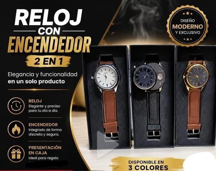 RELOJ ENCENDEDOR PREMIUM 2 EN 1